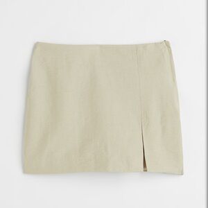 NWT women’s H&M short‎ linen-blend skirt size small